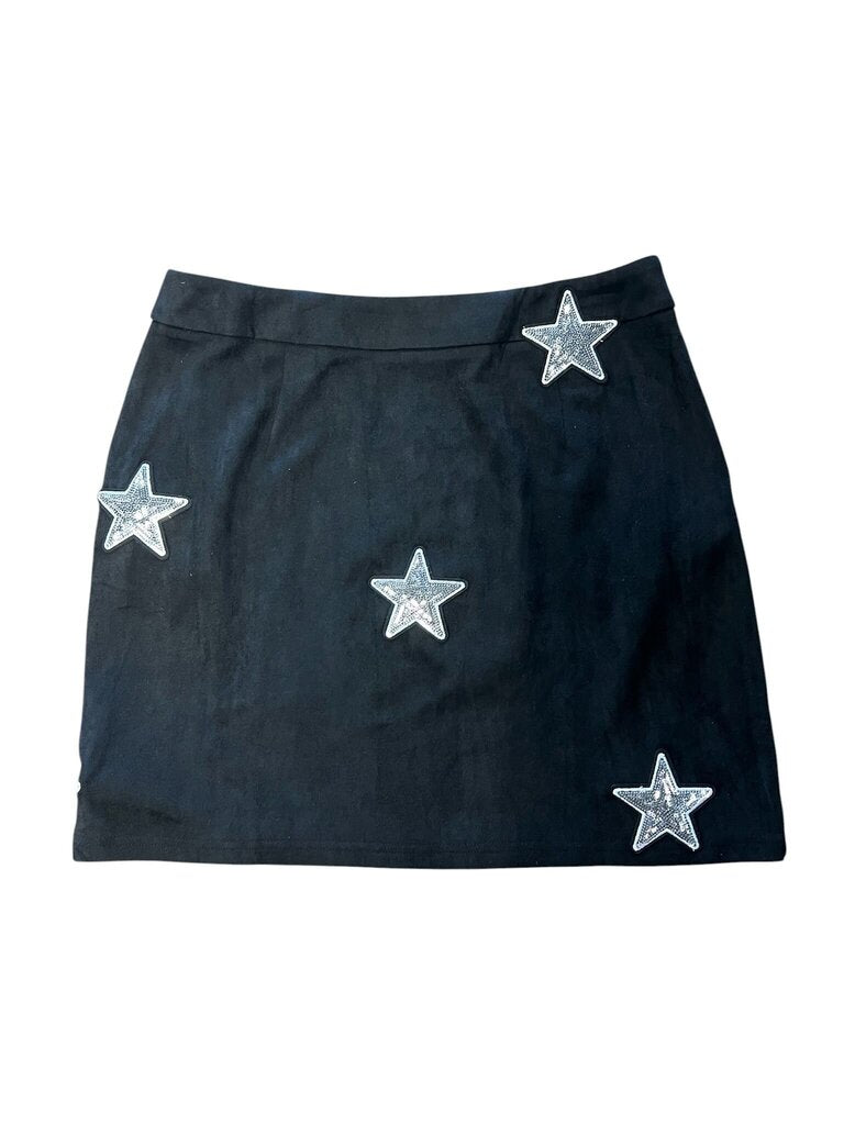 Large Mainstrip Black Skirt with Glitter Stars