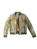 Small Vintage Leather Bomber Jacket