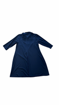 Size 1X MSK Women's Navy Blue Dress with Zip Detail