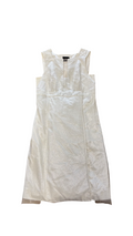 Size 10 Akris White Dress With Sheer Overlay
