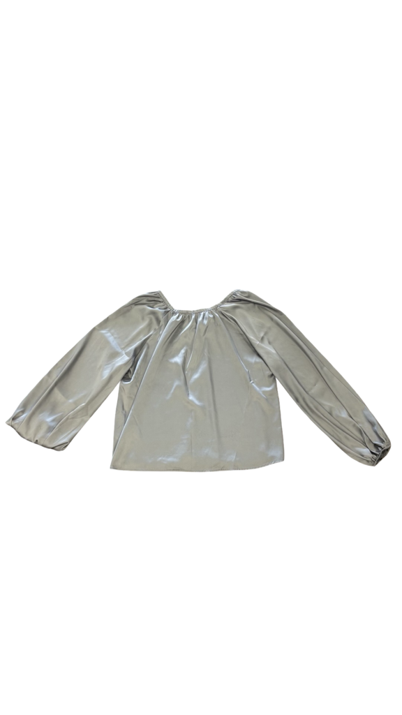 Large Silky Long Sleeve Blouse