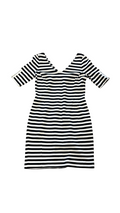Size 6 Banana Republic Black and White Striped Dress
