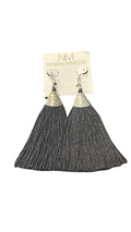 Neiman Marcus Black Tassel Earrings