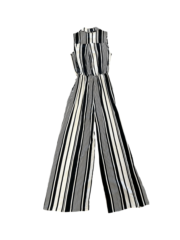 Small Bebop Black and White Striped Jumpsuit