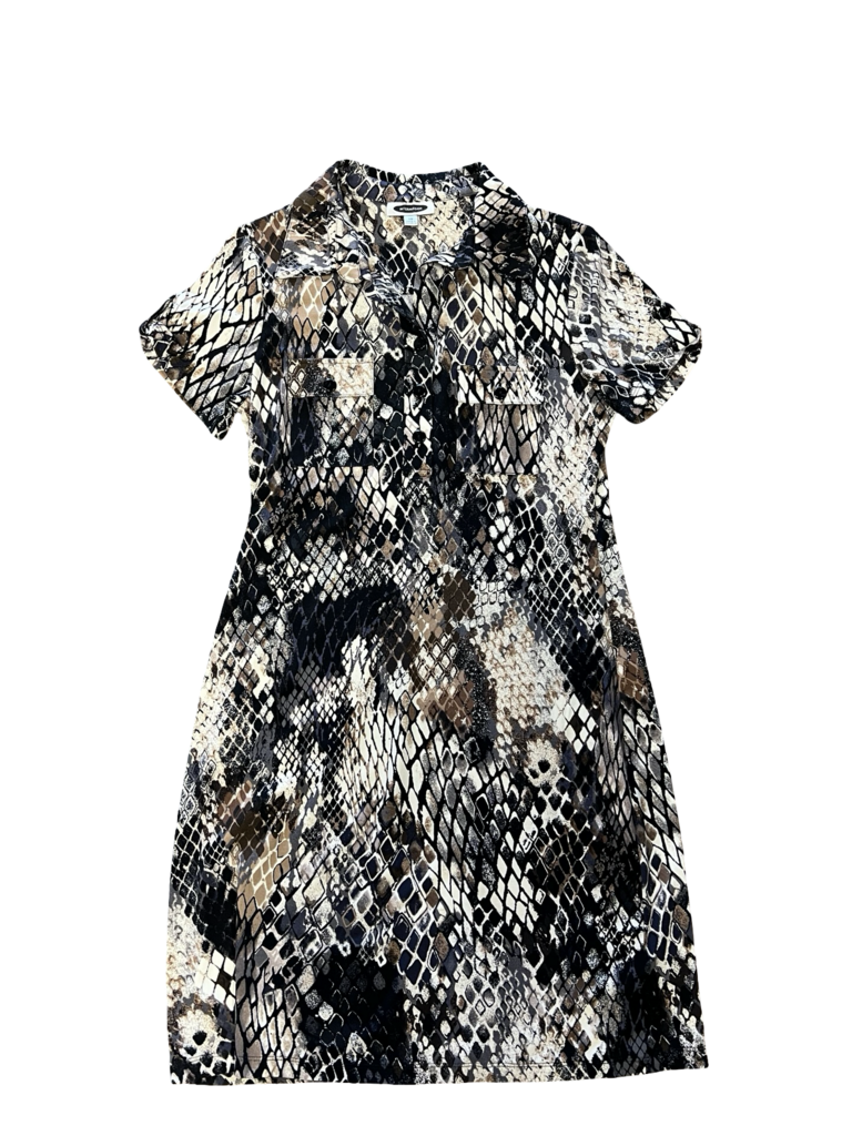 Size 10 Intermission Women's Short Sleeve Snakeskin Print Dress