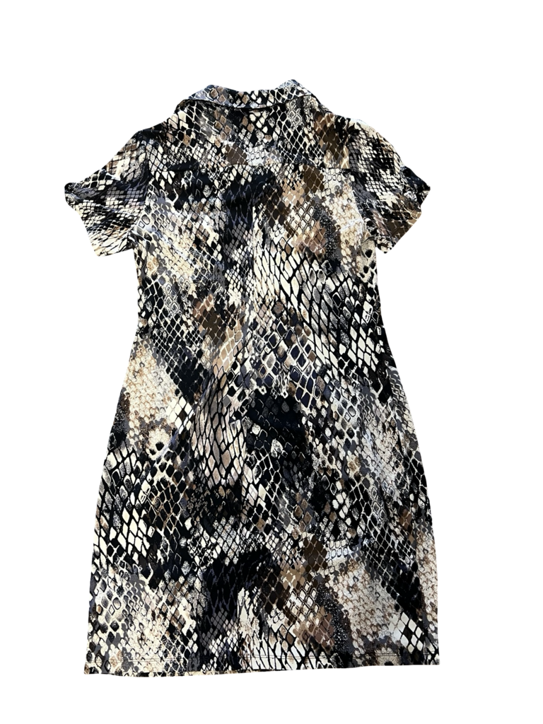 Size 10 Intermission Women's Short Sleeve Snakeskin Print Dress