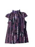 Medium Trina Turk Purple Printed Cap Sleeve Top
