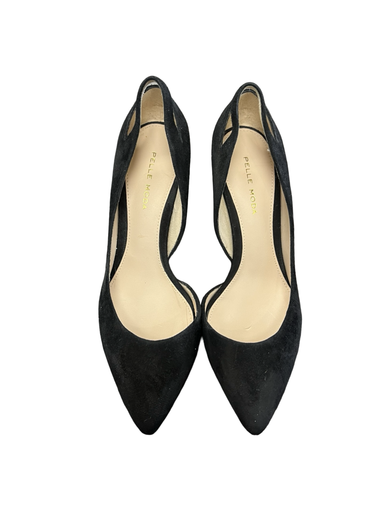 Size 7 Black Suede Heels by Pelle Moda