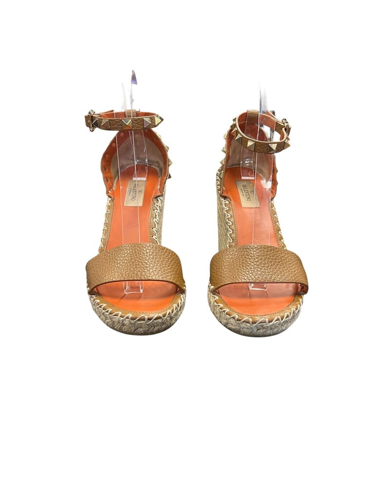 Size 37- Valentino Brown Espadrille High Heels
