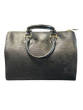 Louis Vuitton Black Speedy 25 Leather Handbag