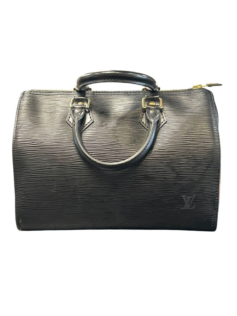 Louis Vuitton Black Speedy 25 Leather Handbag
