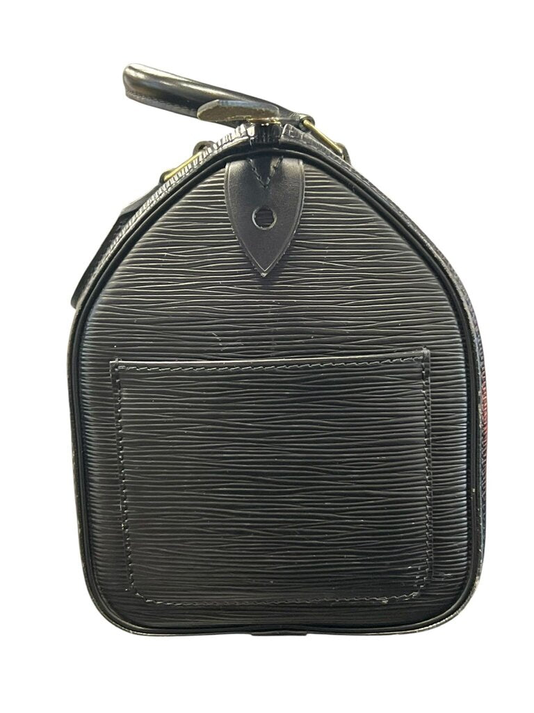 Louis Vuitton Black Speedy 25 Leather Handbag