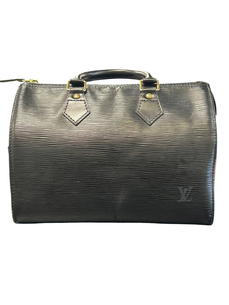 Louis Vuitton Black Speedy 25 Leather Handbag
