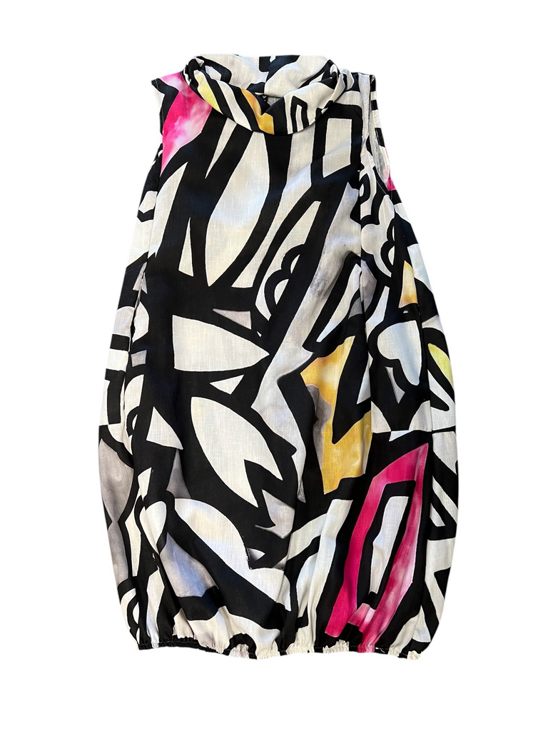 Size M- Colorful Graphic Summer Tunic