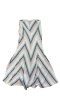 Large Max Studio Red and Blue Striped Dress