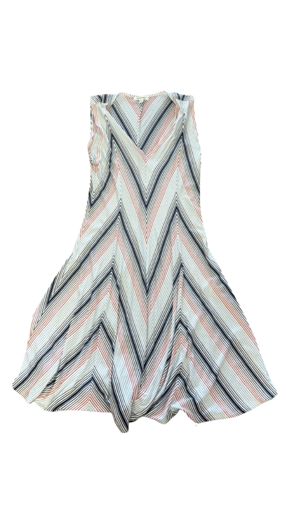 Large Max Studio Red and Blue Striped Dress