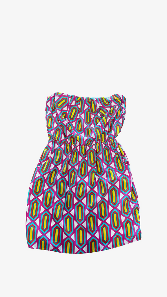 Large Peach Love California Large Patterned Dress