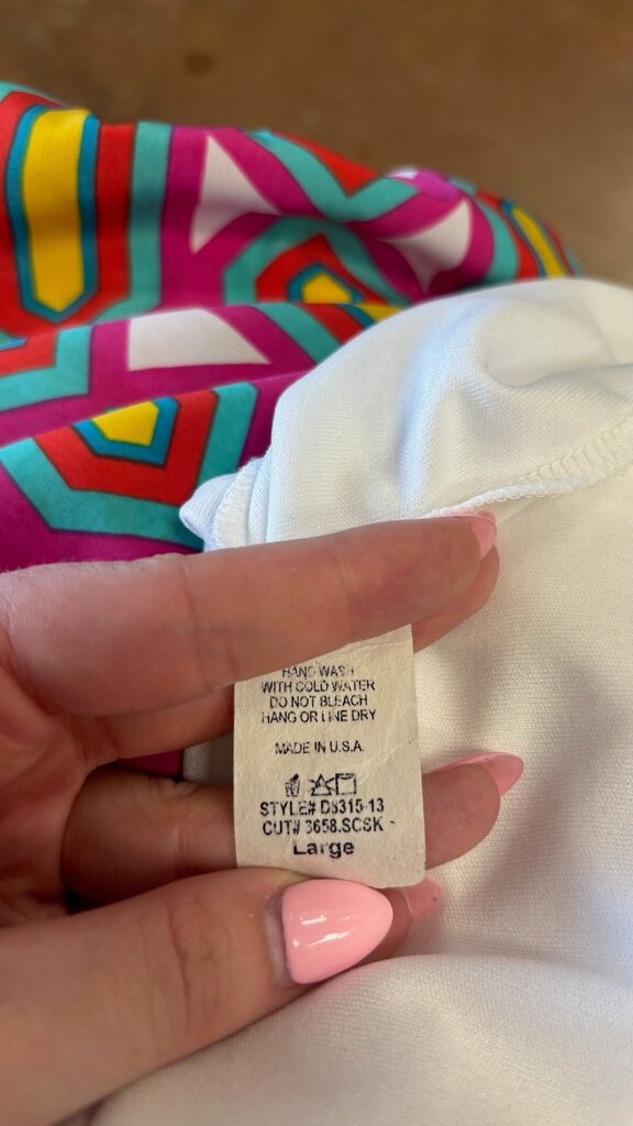 Large Peach Love California Large Patterned Dress