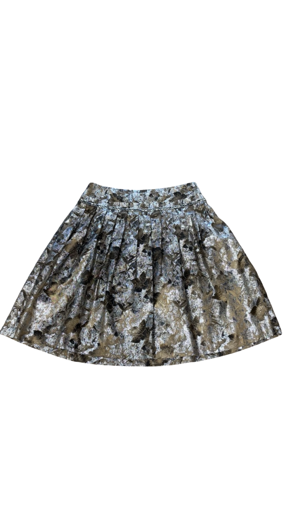 Size 8 Carmen Marc Valvo Collection Floral Pleated Skirt