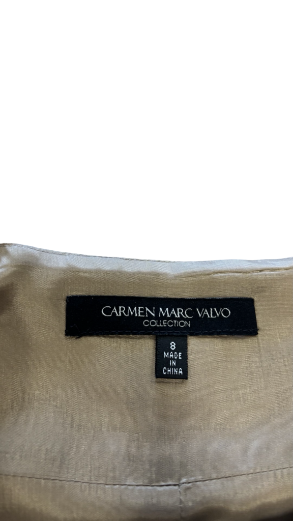 Size 8 Carmen Marc Valvo Collection Floral Pleated Skirt