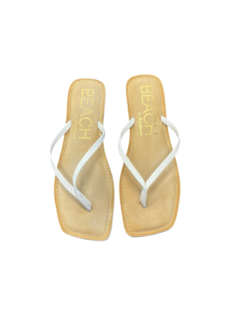 Size 10 White Beach Flip Flops