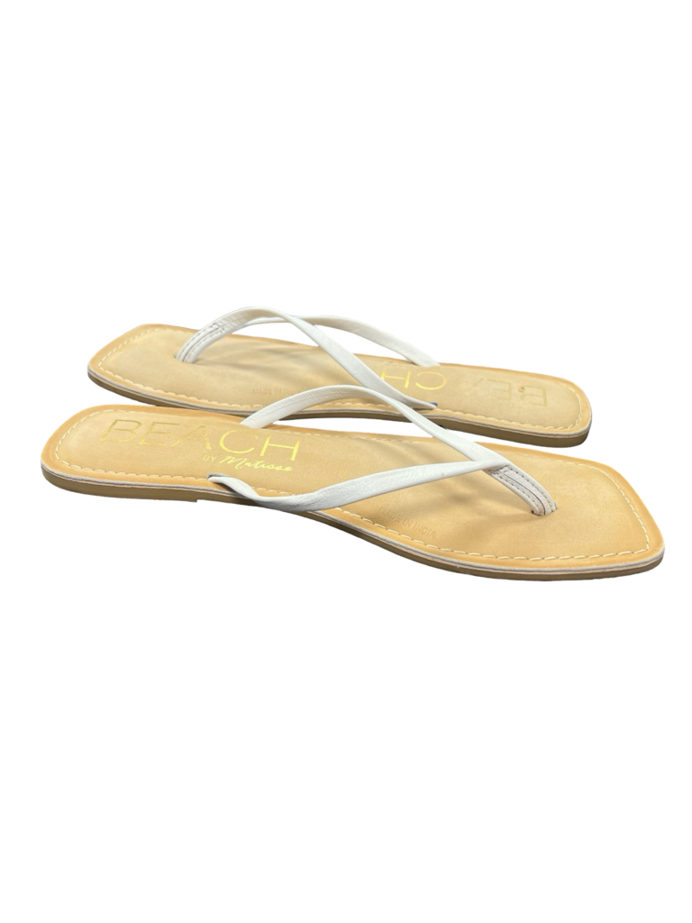 Size 10 White Beach Flip Flops