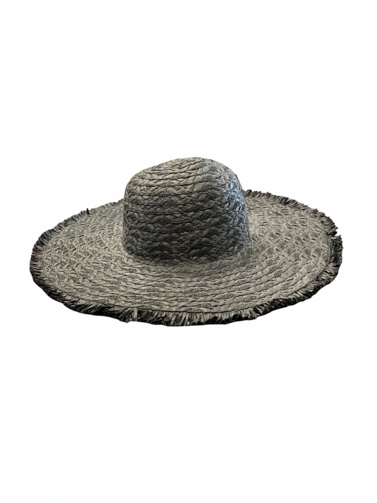 Black Wide Brim Straw Hat
