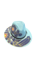 Floral Print Wide-Brim Hat