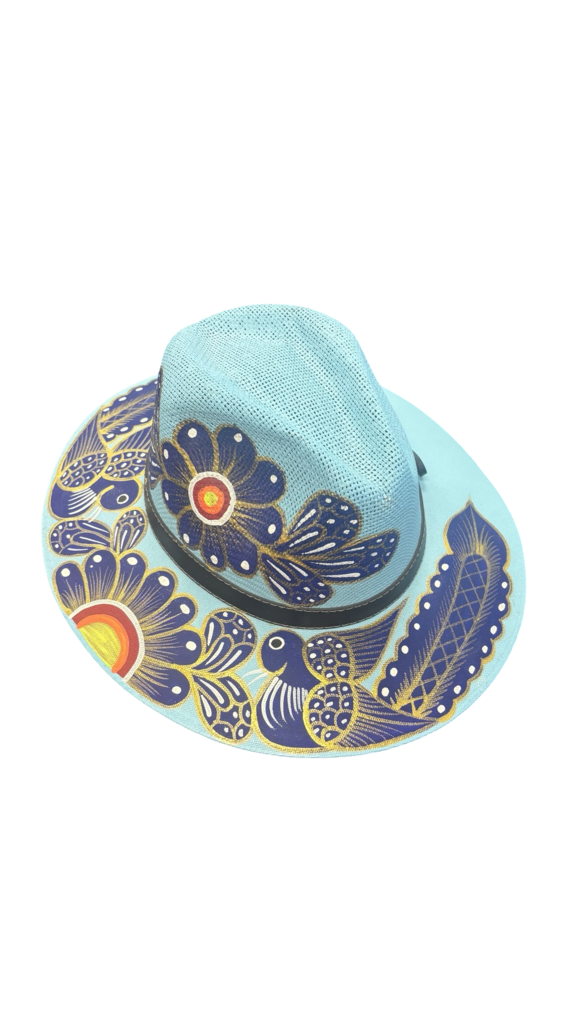 Floral Print Wide-Brim Hat
