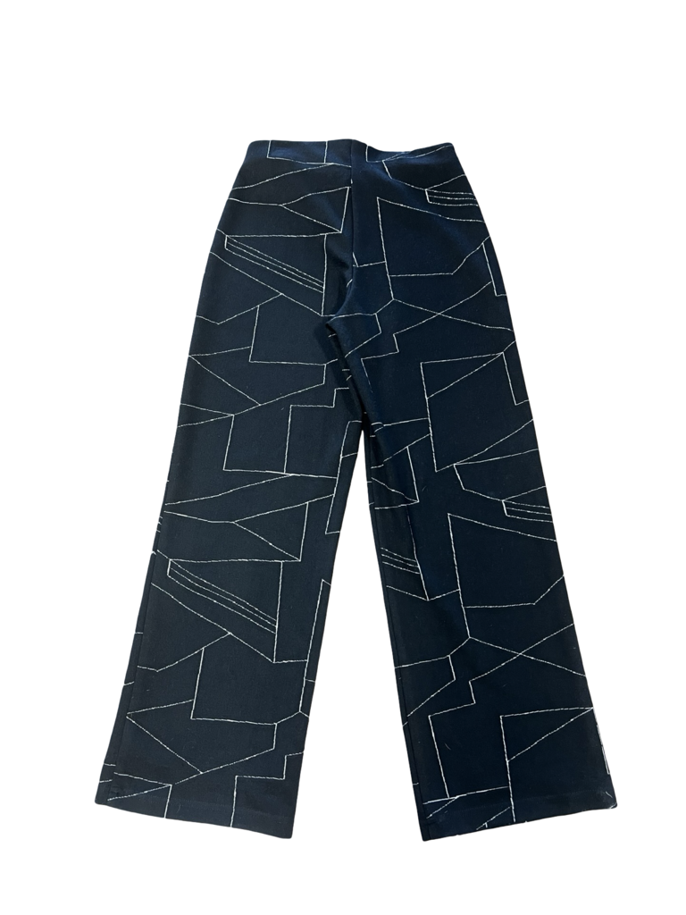 Size 6 Joseph Ribkoff Black Graphic Pants