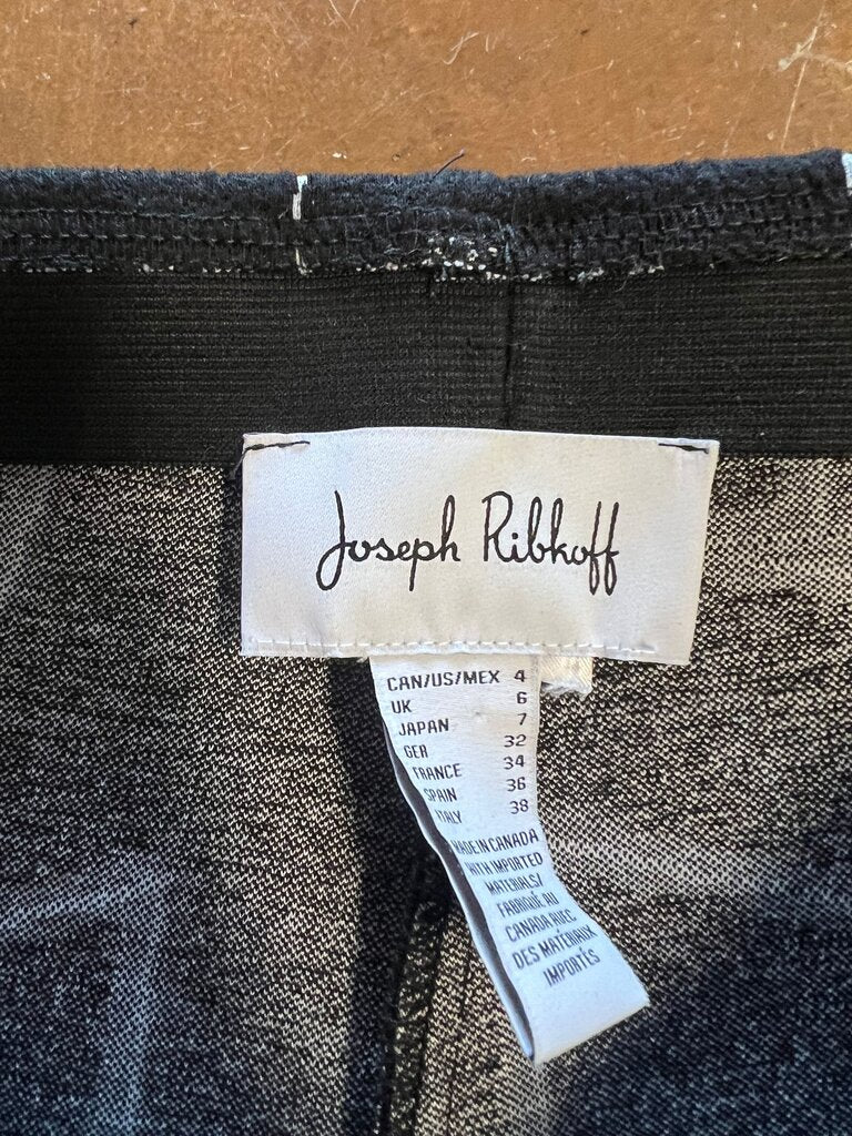 Size 6 Joseph Ribkoff Black Graphic Pants