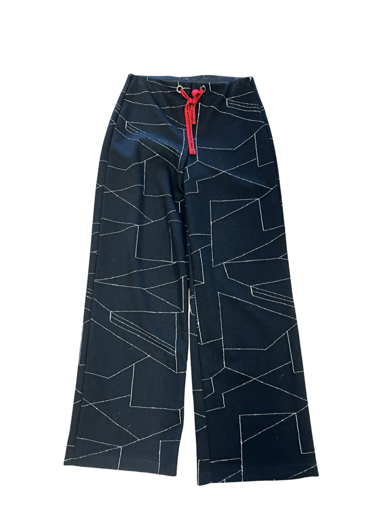 Size 6 Joseph Ribkoff Black Graphic Pants