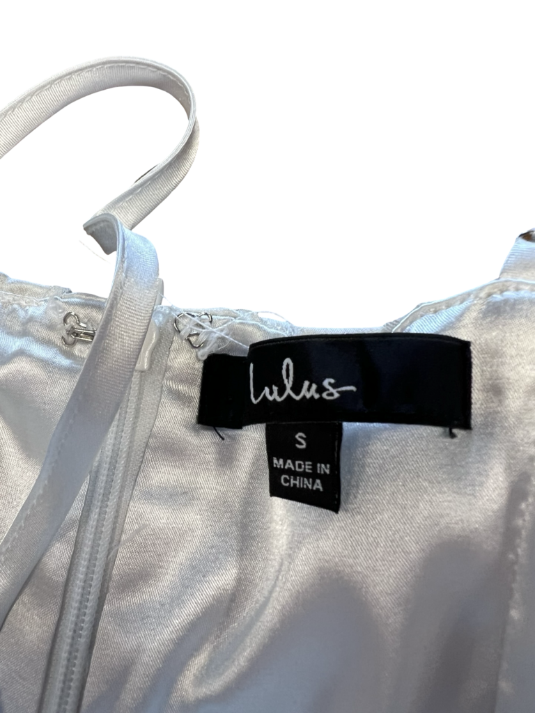 Small Lulus White Embroidered Cami Mini Dress