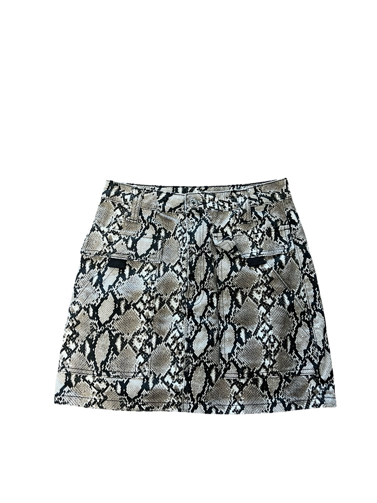 Size 6 Topshop Snake Print Mini Skirt