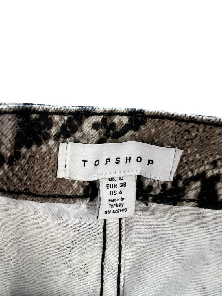 Size 6 Topshop Snake Print Mini Skirt