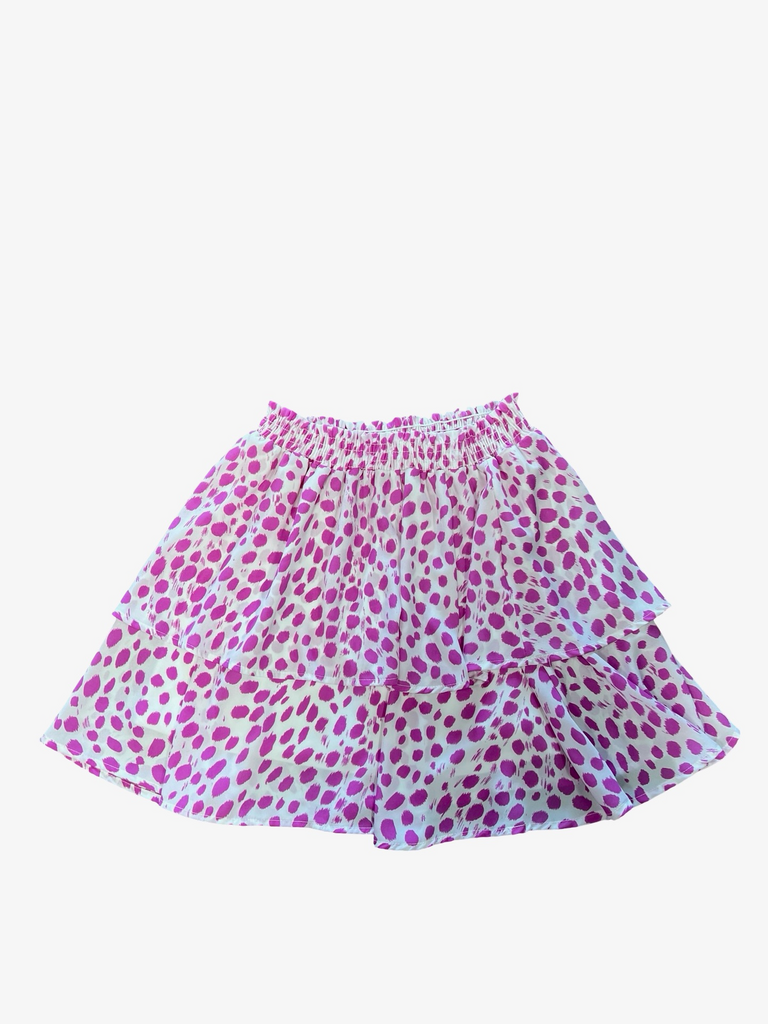 Medium Adrienne Women's Tiered Skirt with Polka Dots