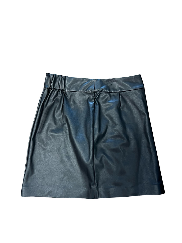 Small The Drop Women's Faux Leather Skirt