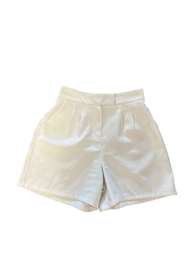 Small Women's White Pleated Shorts