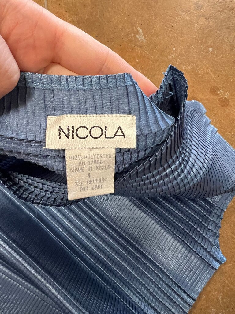 Large Nicola Blue Striped Sleeveless Top