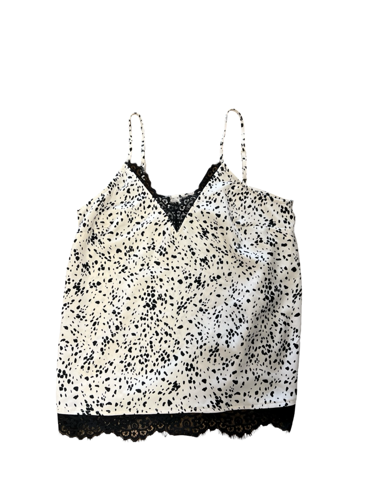 Medium A New Day Black and White Spotted Camisole