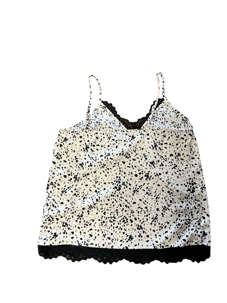 Medium A New Day Black and White Spotted Camisole