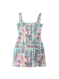 Small Colorful Shell Pattern Dress