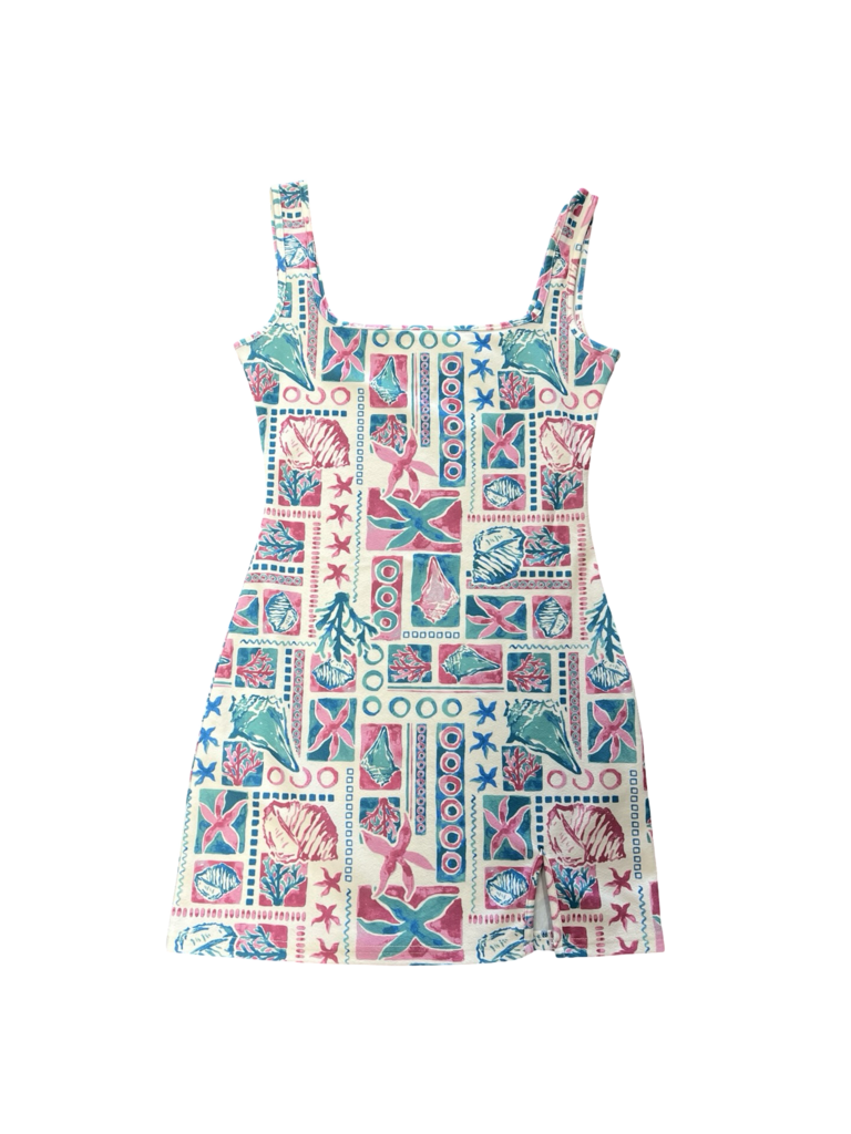 Small Colorful Shell Pattern Dress