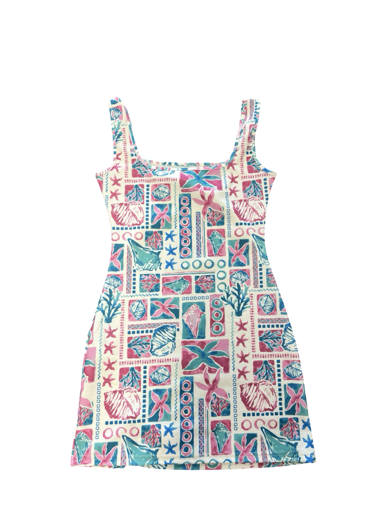 Small Colorful Shell Pattern Dress