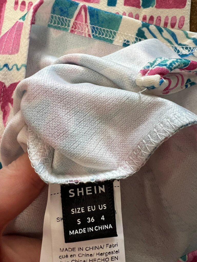 Small Colorful Shell Pattern Dress