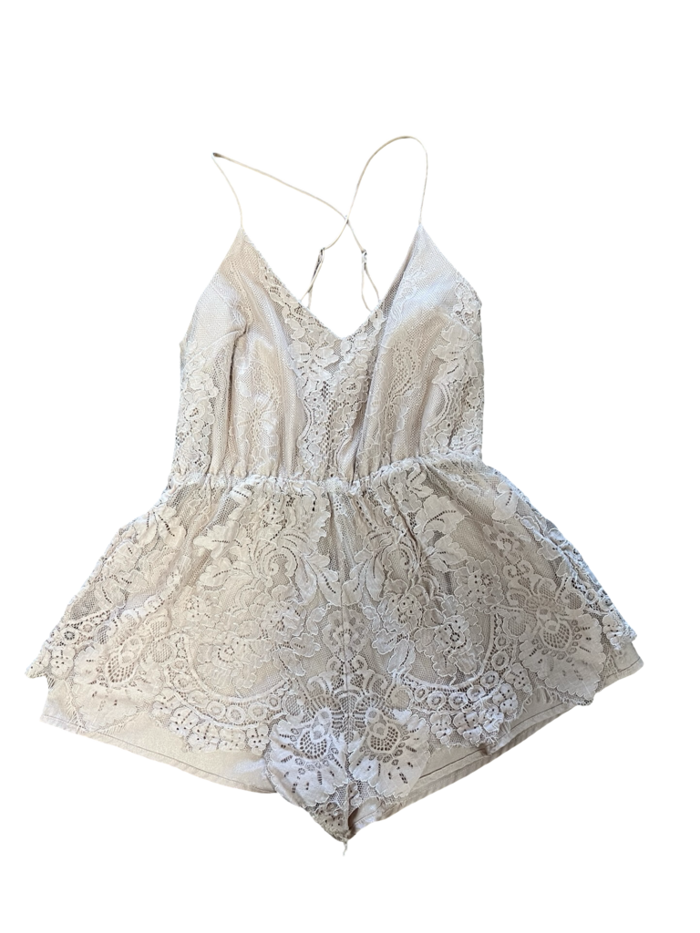 Small Lilly Pink Tobi Lace Detail Romper
