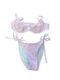 Large Women’s Pink Polka Dot Bikini Set