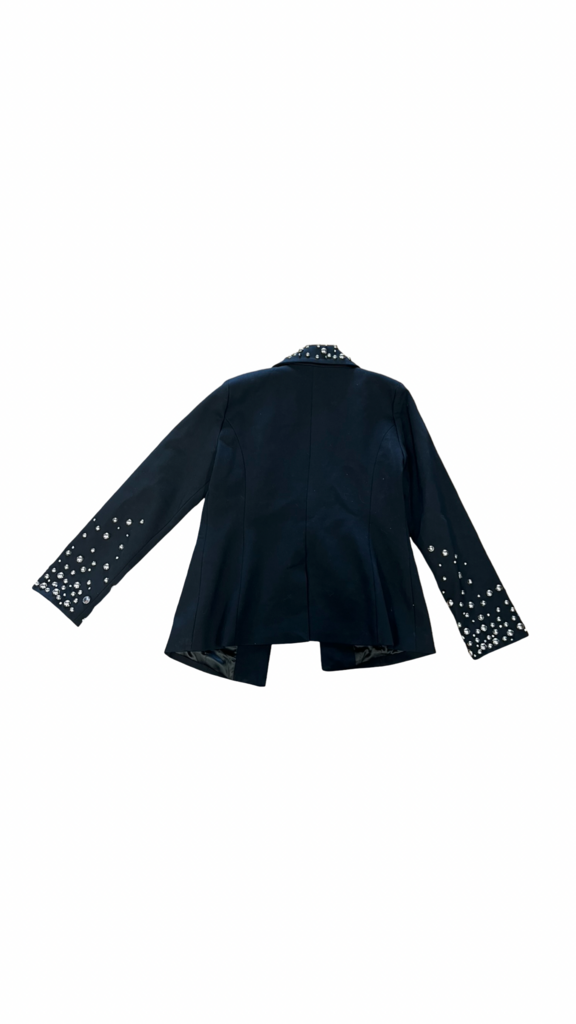 Size 6 Boston Proper Women's Black Blazer with Rhinestones