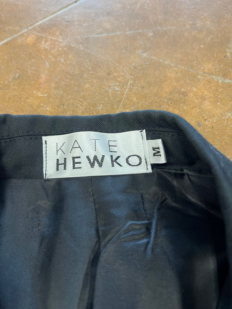 Medium Kate Hewko Black Blazer with Mesh Sleeves