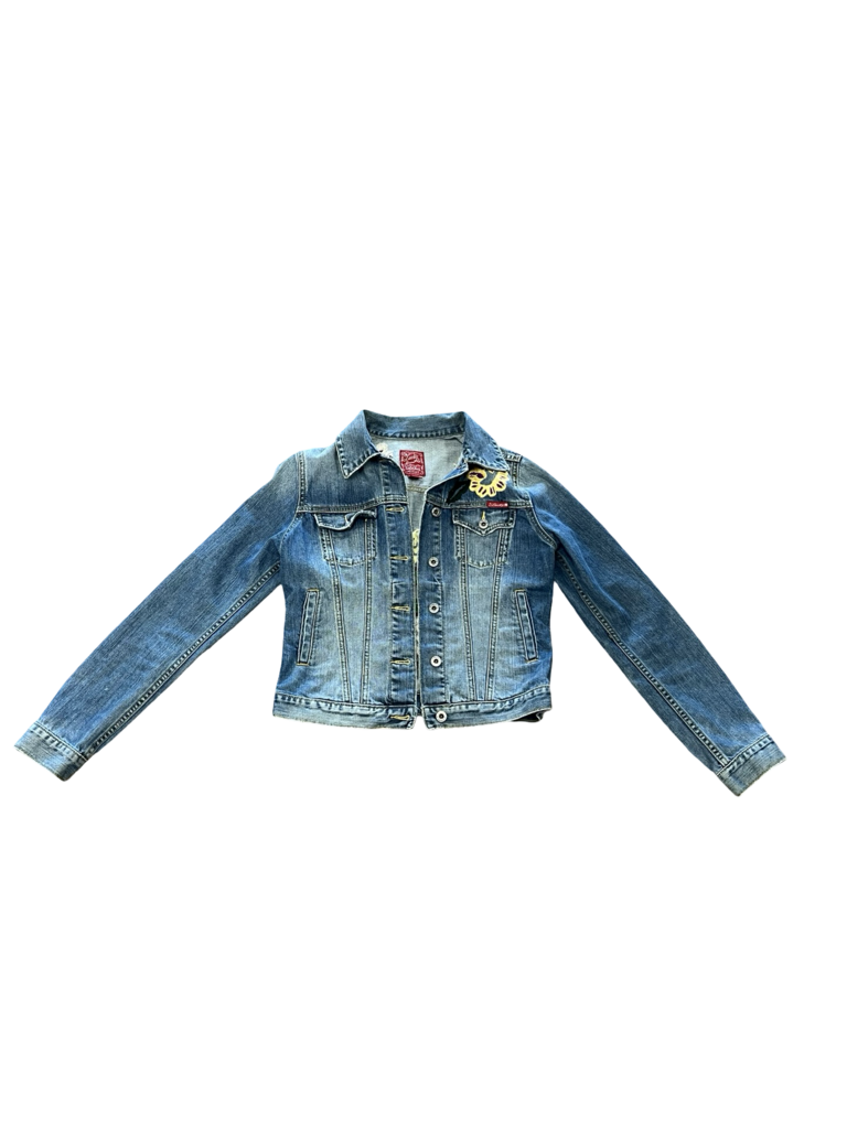 Small Lucky Brand Denim Jacket with Floral Embroidery